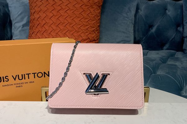 Replica Louis Vuitton M68559 LV Twist Belt Chain wallet in Pink Epi leather