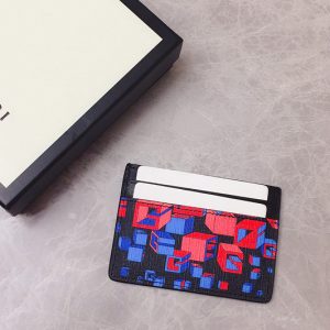 Replica Gucci ‎628470 Square G space print card case in Supreme canvas