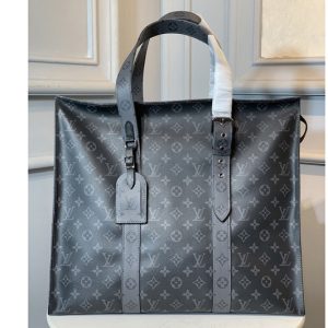 Replica Louis Vuitton M43680 LV New Cabas Zippe GM Bag in Monogram Eclipse canvas