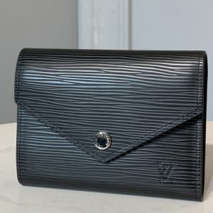 Replica Louis Vuitton M62173 LV Victorine wallet in Black Epi Leather