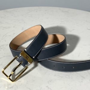 Replica Louis Vuitton M6847T LV Pont Neuf 35mm Belt in Blue taurillon Leather