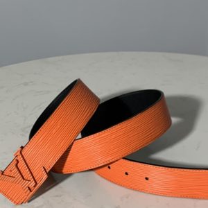 Replica Louis Vuitton M9229 LV initiales 40mm Epi Leather Belts in Orange Epi