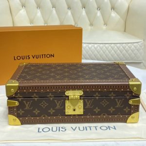 Replica Louis Vuitton M20039 LV 8 watch case in Monogram canvas With Blue