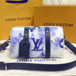 Replica Louis Vuitton M45757 LV City Keepall weekend bag in Monogram Watercolor Blue canvas