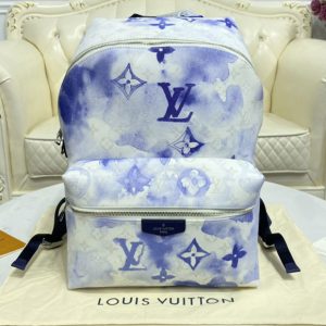 Replica Louis Vuitton M45760 LV Discovery Backpack in Monogram Watercolor Blue coated canvas