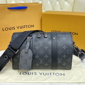 Replica Louis Vuitton M45936 LV city Keepall bag in Monogram Eclipse canvas