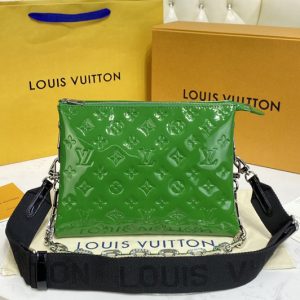 Replica Louis Vuitton M57790 LV Coussin PM handbag in Green Monogram Vernis