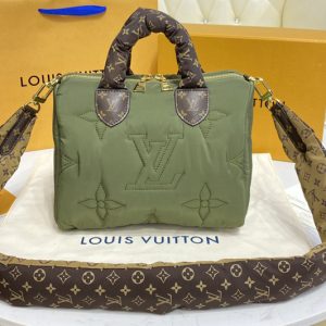 Replica Louis Vuitton M59009 LV Speedy Bandoulière 25 handbag in Green Econyl regenerated nylon