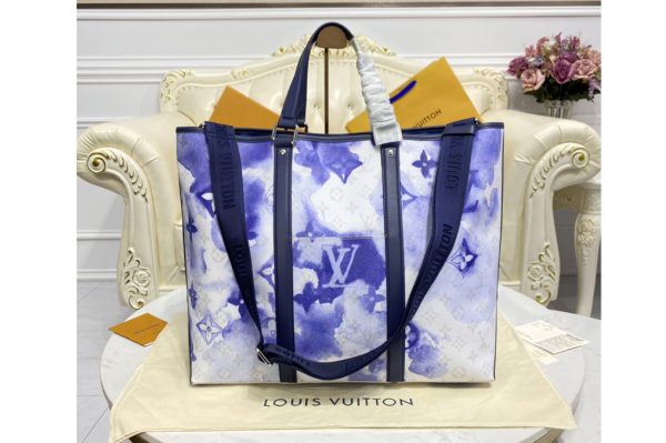 Replica Louis Vuitton M45755 LV New Tote GM Bag in Monogram Watercolor Blue coated canvas