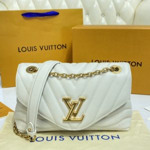 Replica Louis Vuitton M58550 LV New Wave Chain Bag Handbag in Dark Taupe Smooth cowhide leather