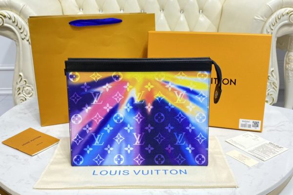 Replica Louis Vuitton M61692 LV Pochette Voyage MM Bag in Monogram Sunset canvas