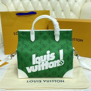 Replica Louis Vuitton M80815 LV Litter Bag in Green Vintage Monogram canvas