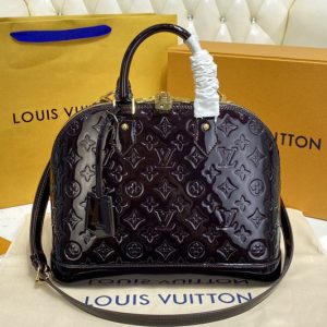 Replica Louis Vuitton M91611 Alma PM Bag in Purple Monogram Vernis