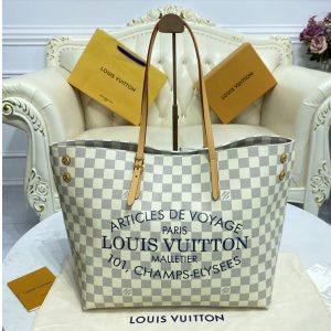 Replica Louis Vuitton N41375 LV Cabas MM Tote Bag in Damier Azur canvas