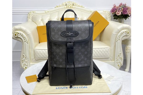 Replica Louis Vuitton M45913 LV Saumur backpack on Monogram Eclipse canvas