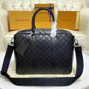 Replica Louis Vuitton N45288 LV Sirius Briefcase Bag in Damier Infini Leather