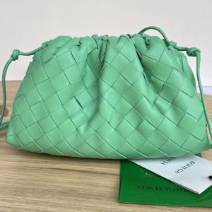 Replica Bottega Veneta 576227 Mini Pouch in Green Leather