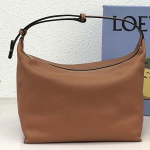 Replica Loewe Large Cubi bag in Tan grained calfskin