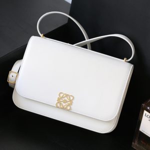 Replica Loewe Goya bag in White silk calfskin