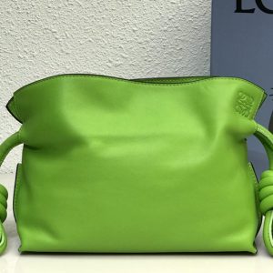 Replica Loewe Mini Flamenco clutch in Green nappa calfskin