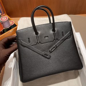 Replica Hermes Birkin 25 bag in all Black