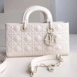 Replica Dior M0540 Lady D-Joy bag in White Cannage Calfskin with Diamond Motif