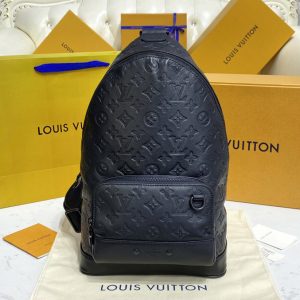 Replica Louis Vuitton M46107 LV Racer Slingbag in Black Monogram Shadow leather