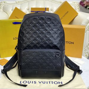 Replica Louis Vuitton M46109 LV Racer backpack in Black Monogram Shadow leather