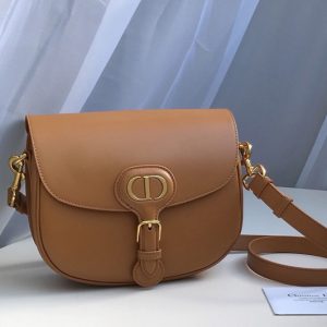 Replica Christian Dior M9319 Medium Dior Bobby Bag in Brown Box Calfskin