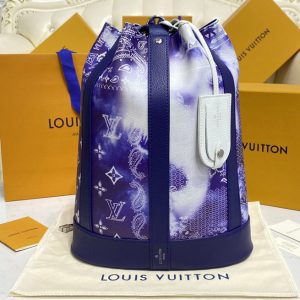 Replica Louis Vuitton M20562 LV Randonee PM Messenger bag in Blue Cowhide leather