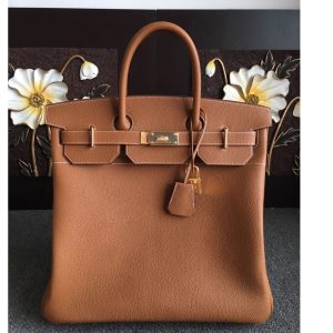 Replica Hermes Sac Birkin HAC 40 Bag in Tan Togo Leather