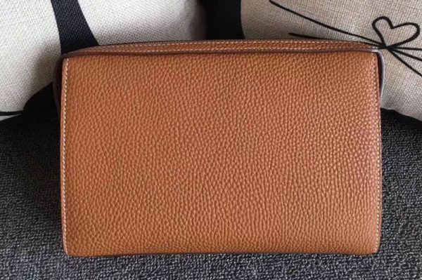 Replica Mens Hermes 24cm Clutch Bags Oiriginal Tan Swift Leather