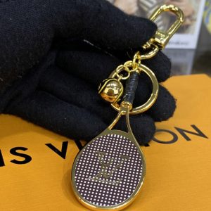 Replica Louis Vuitton M00839 LV Serve keyring in Black Leather