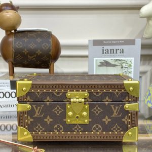 Replica Louis Vuitton M20292 LV Coffret Tresor 24 Jewellery Box in monogram canvas With Yellow