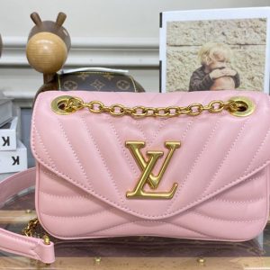 Replica Louis Vuitton M20687 LV New Wave Chain Bag PM Bag in Pink Leather