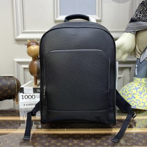 Replica Louis Vuitton M30857 LV Adrian Backpack in Black Taiga leather