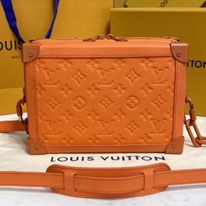 Replica Louis Vuitton M55700 LV Soft Trunk bag in Orange Taurillon Monogram