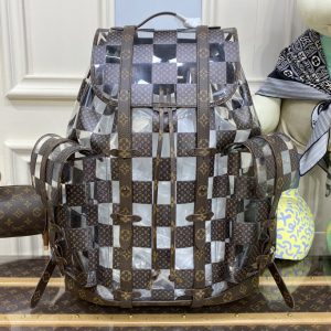 Replica Louis Vuitton M20865 LV Christopher Backpack in Monogram Chess coated canvas and PVC