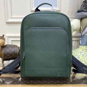 Replica Louis Vuitton M30857 LV Adrian Backpack in Green Taiga leather