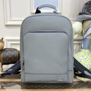 Replica Louis Vuitton M30857 LV Adrian Backpack in Gray Taiga leather