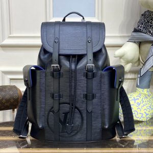 Replica Louis Vuitton M41079 LV Christopher PM backpack in Black Epi Leather