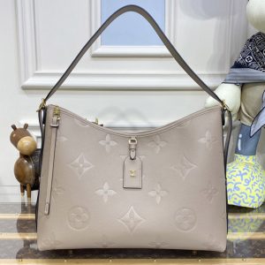 Replica Louis Vuitton M46292 LV CarryAll MM Bag in Gray embossed leather