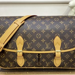 Replica Louis Vuitton M51273 LV Gibeciere GM Shoulder Bag in Monogram Canvas