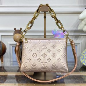 Replica Louis Vuitton M21148 LV Coussin BB handbag in Gold Lambskin Leather