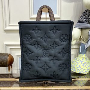 Replica Louis Vuitton M58981 LV Pillow Backpack Bag in Black Nylon