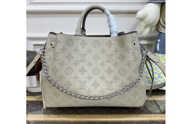 Replica Louis Vuitton M59201 LV Bella Tote Bag in Gray Mahina calf leather