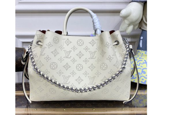 Replica Louis Vuitton M59203 LV Bella Tote Bag in White Mahina calf leather