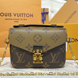 Replica Louis Vuitton M81267 LV Micro Metis in Monogram Reverse coated