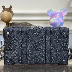 Replica Louis Vuitton M81776 LV Soft Trunk Bag in Black Cowhide leather