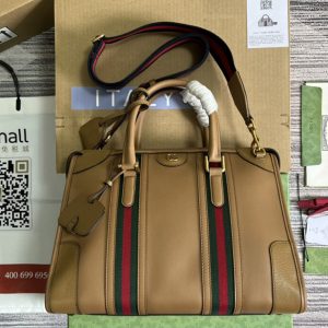 Replica Gucci 715666 Bauletto Tote bag in Brown Leather